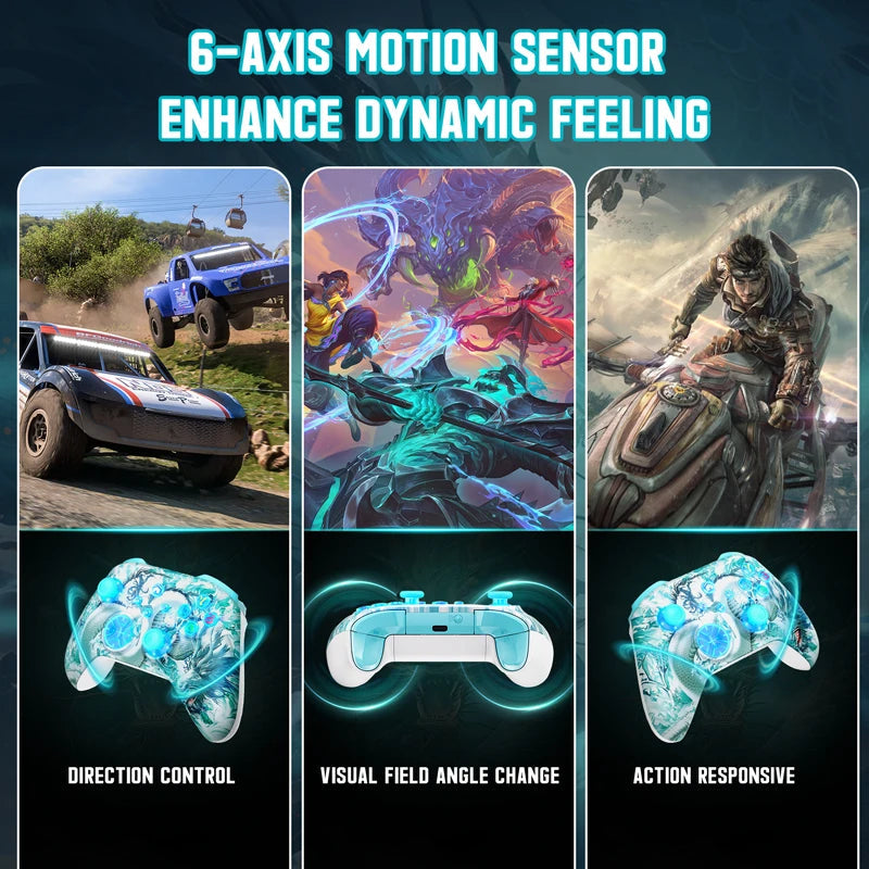 WIFI Control For XBOX One ,Series S/X Wireless Controller Dual Vibration Hall Effect 6-Axis Gyro FUNC RGB Gamepad Accessories Techelectronicx