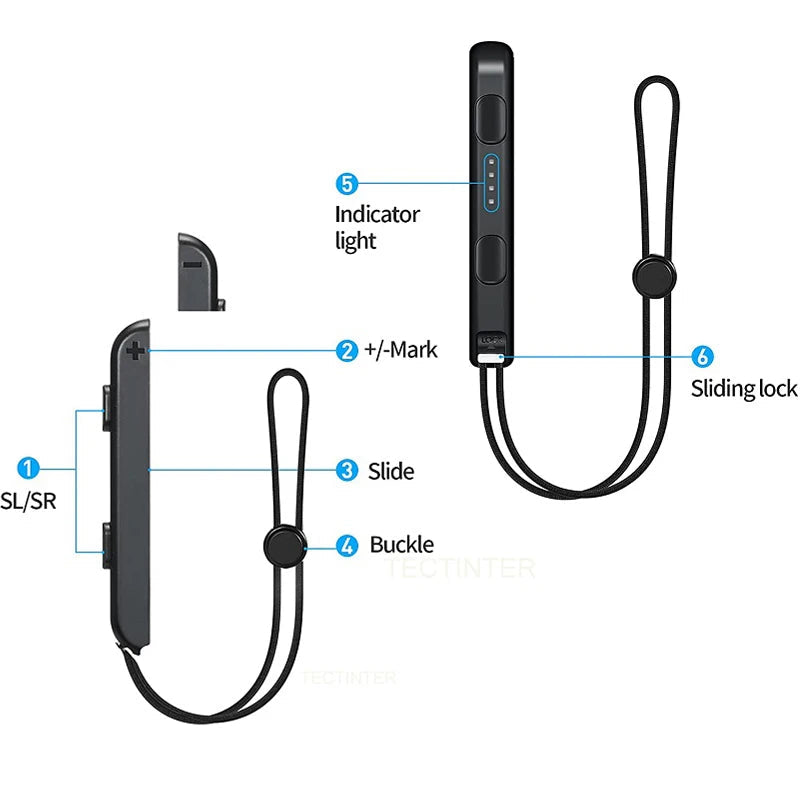 Wrist Strap For NS Switch/OLED Joycon Controller Joystick Game Console Gamepad Hand Rope Replacement Parts Strap Accessories Techelectronicx