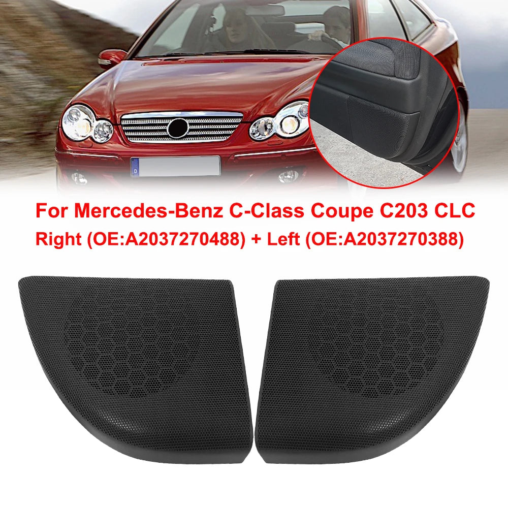 1 Pair Car Front Door Speaker Cover Trim Speaker Grille for Mercedes Benz CLC Class Coupe C203 2008-2011 A2037270388 Techelectronicx