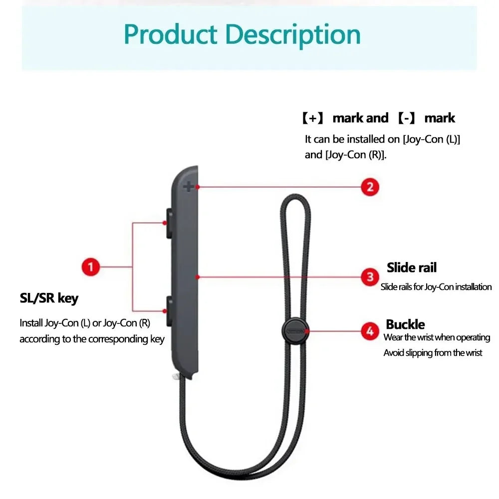 XIKCU For Nintend Switch & OLED Gamepad Controller Gamepad Hand Rope Joy-con Wrist Strap Laptop Video Games Accessories Techelectronicx