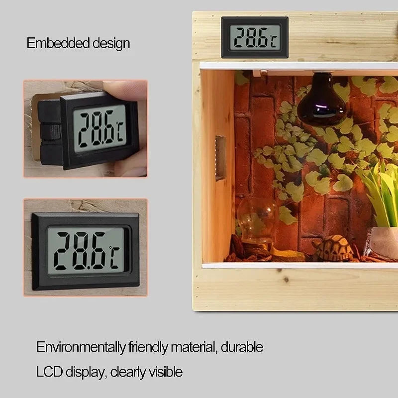 Mini Digital LCD Indoor Convenient Temperature Sensor Humidity Meter Thermometer Hygrometer Gauge Instruments Cable Measurement Techelectronicx
