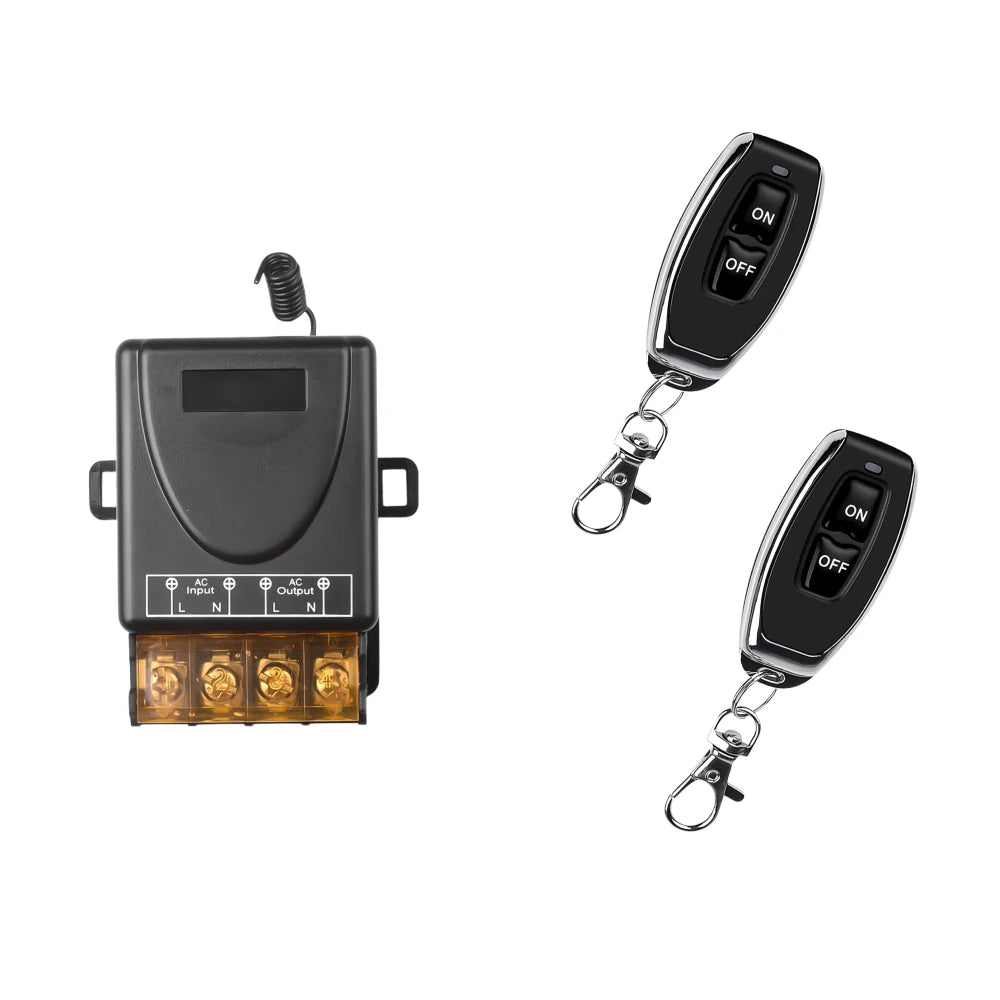 AC 220V 30A 1CH 433Mhz Wireless Remote Control Switch RF Relay Receiver + On/Off Transmitter For Electric Appliance Lamp TechElect