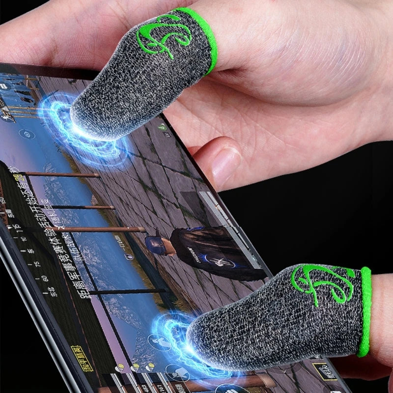 1 Pair Gamer Sleeve Sweatproof Dedales Gamer Finger Cover Touch Screen Fingertips Sleeve For PUBG Mobile Games Game Accessories Techelectronicx