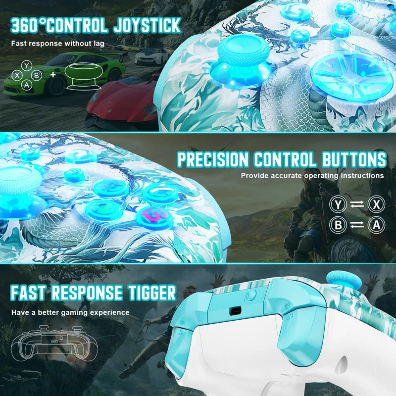WIFI Control For XBOX One ,Series S/X Wireless Controller Dual Vibration Hall Effect 6-Axis Gyro FUNC RGB Gamepad Accessories Techelectronicx