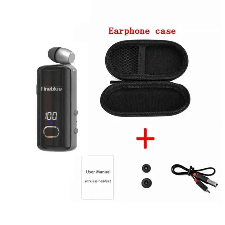 Fineblue-Auriculares Inalámbricos F580, Dispositivo De Audio Con Clip, Lotus, Bluetooth 5,3, Micrófono, Pantalla De Alimentaci TechElect