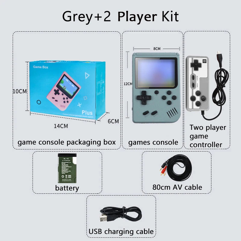 Retro Portable Mini Handheld Video Game Console 8 Bit 3.0 Inch Color LCD Kids Color Game Player Built in 500 Games Techelectronicx