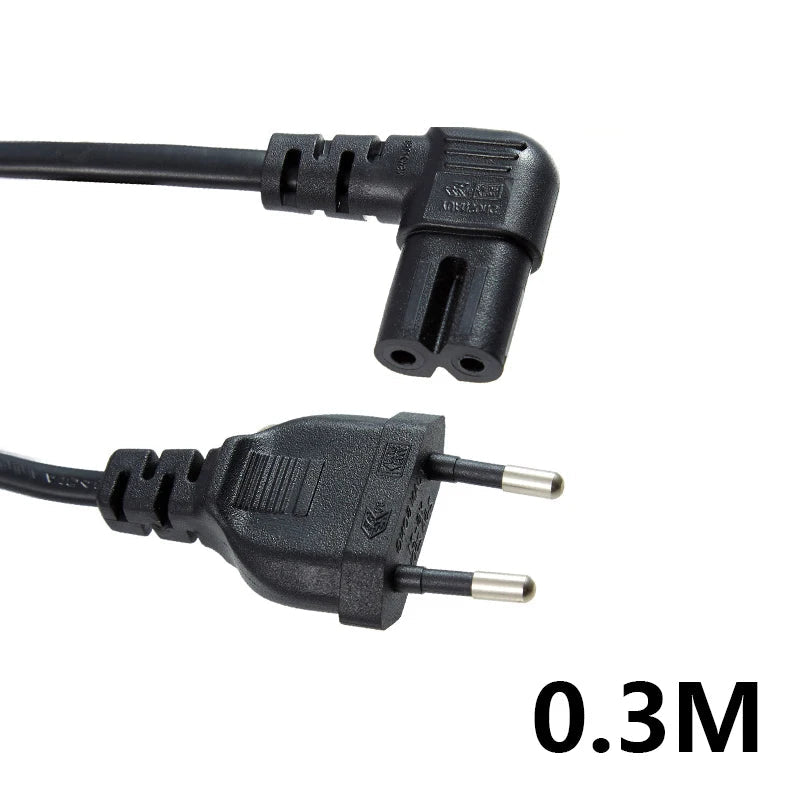 0.3-10m EU Extension Cord C7 Power Cable Figure 8 Euro Plug AC Cable For Samsung LG Sony TV Samsung Monitor Power Supply PS2 3 Techelectronicx