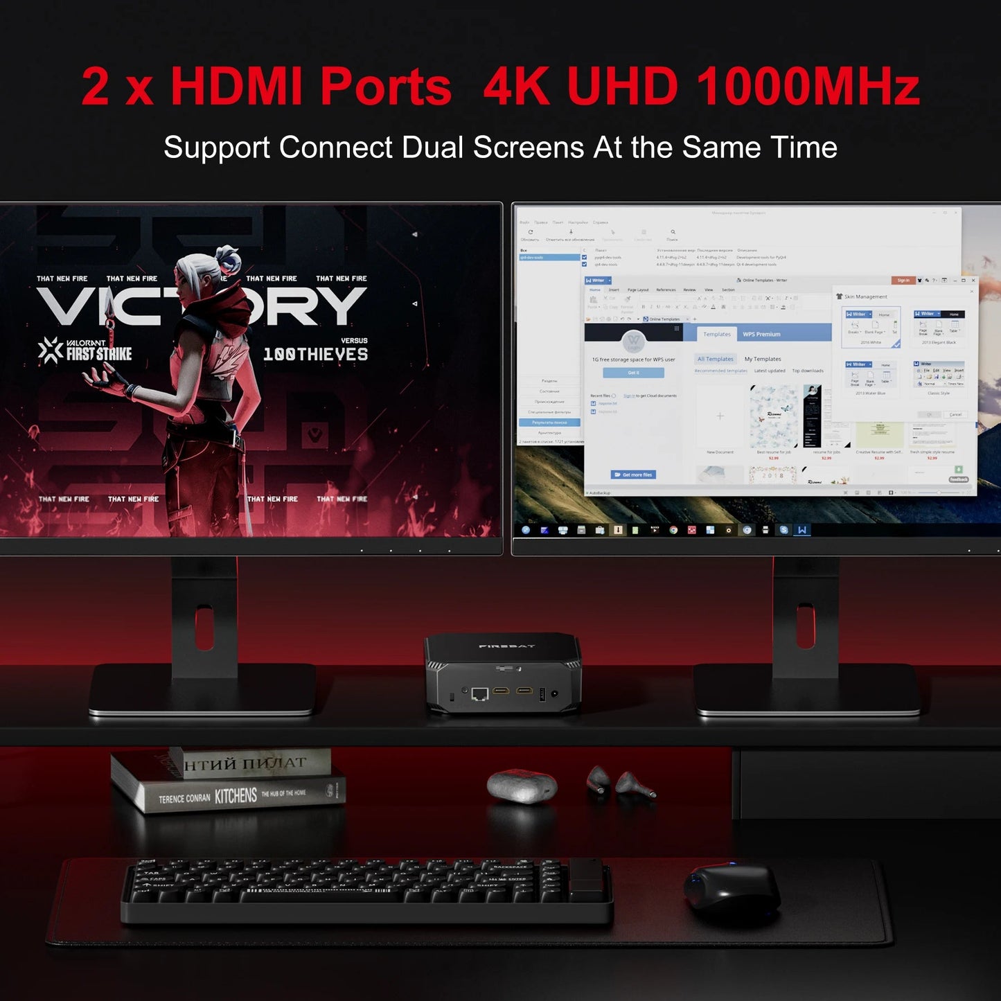 FIREBAT AK2 PLUS MiniPC Intel N150 Dual Band WiFi5 BT4.2 16GB 512GB Desktop Gaming Computer Mini PC Gamer Techelectronicx
