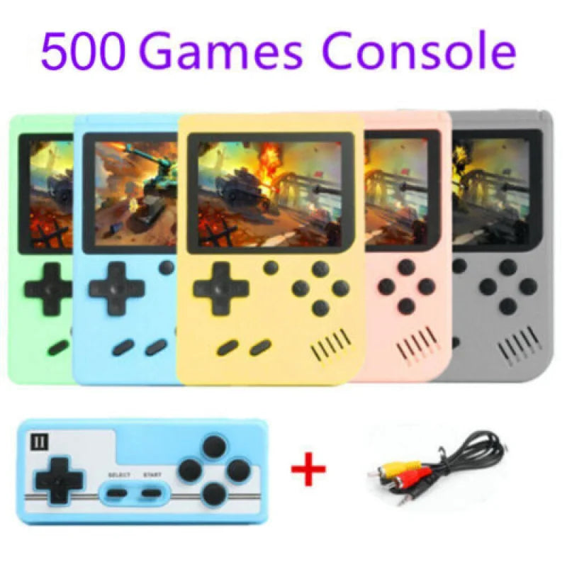 Retro Portable Mini Handheld Video Game Console 8 Bit 3.0 Inch Color LCD Kids Color Game Player Built in 500 Games Techelectronicx