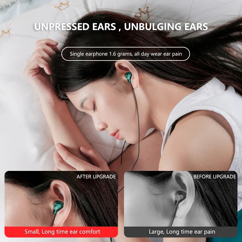 Type-C In-Ear Wired Karaoke Headphones 3.5mm Stereo Music Earbud Handfree Headset Earphones with Mic - TechElect