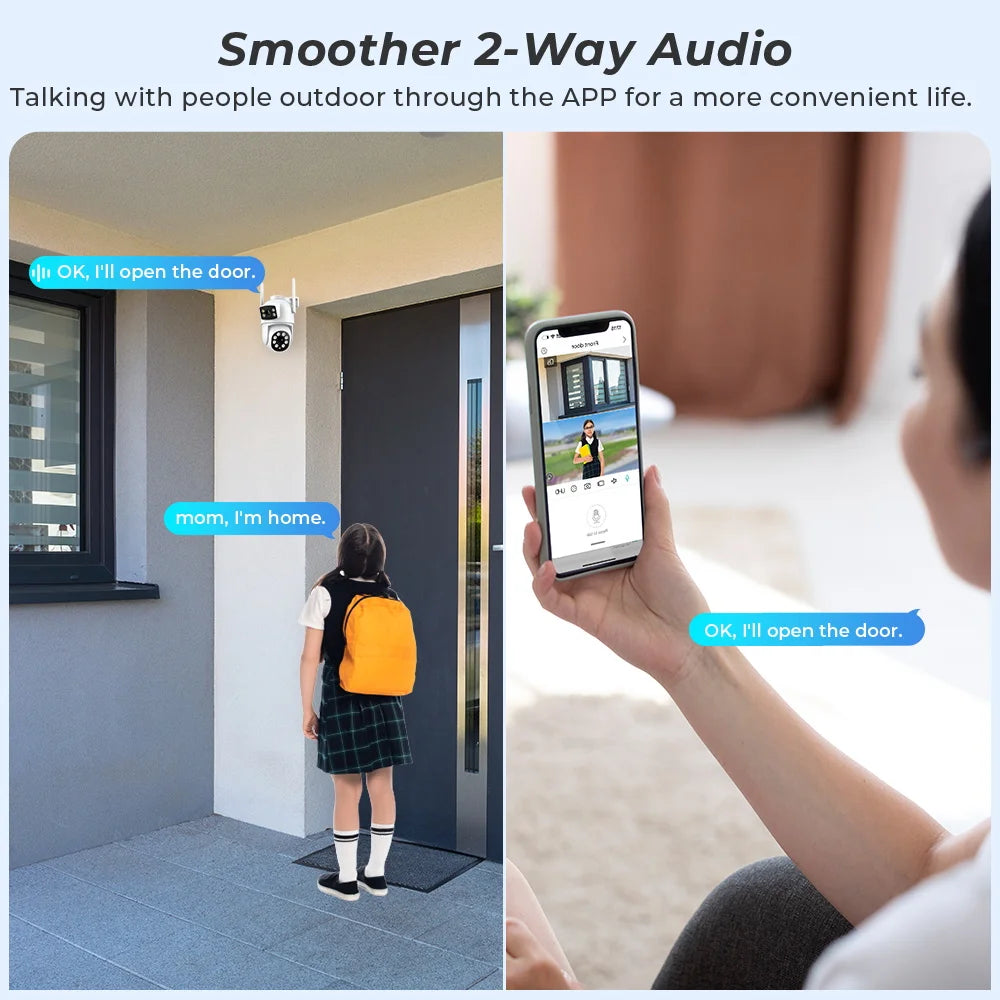 BESDER 4K 8MP Wifi Camera PTZ Outdoor Dual Screen Human Detection Dual Lenses 10MP Security Protection IP Camera Audio O-Kam Pro TechElect