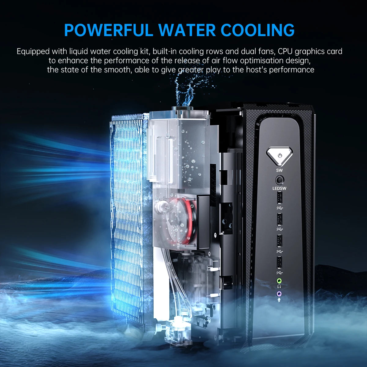 MSECORE SL800 Intel Core I5 I7 I9 RTX4070 12G Liquid Cooling Desktop Gaming Computer Windows 11 MINI PC DDR5 NVMe SSD 8K BT5.3 TechElect