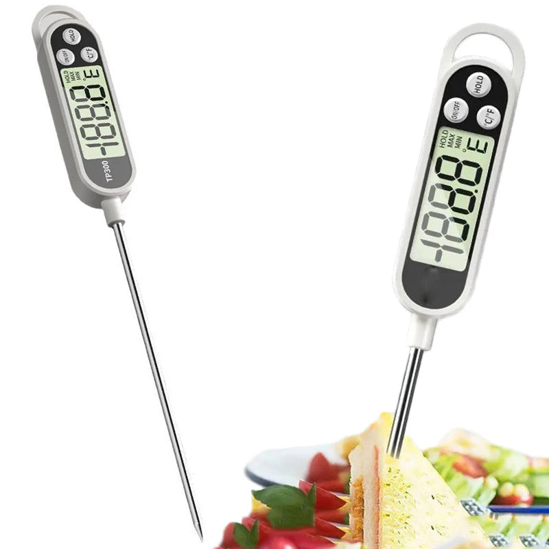 Probe Type Food Thermometer Kitchen Digital Thermometer For Meat Milk Cooking Food BBQ TP300 Electronic Temperature Gauge Tool Techelectronicx