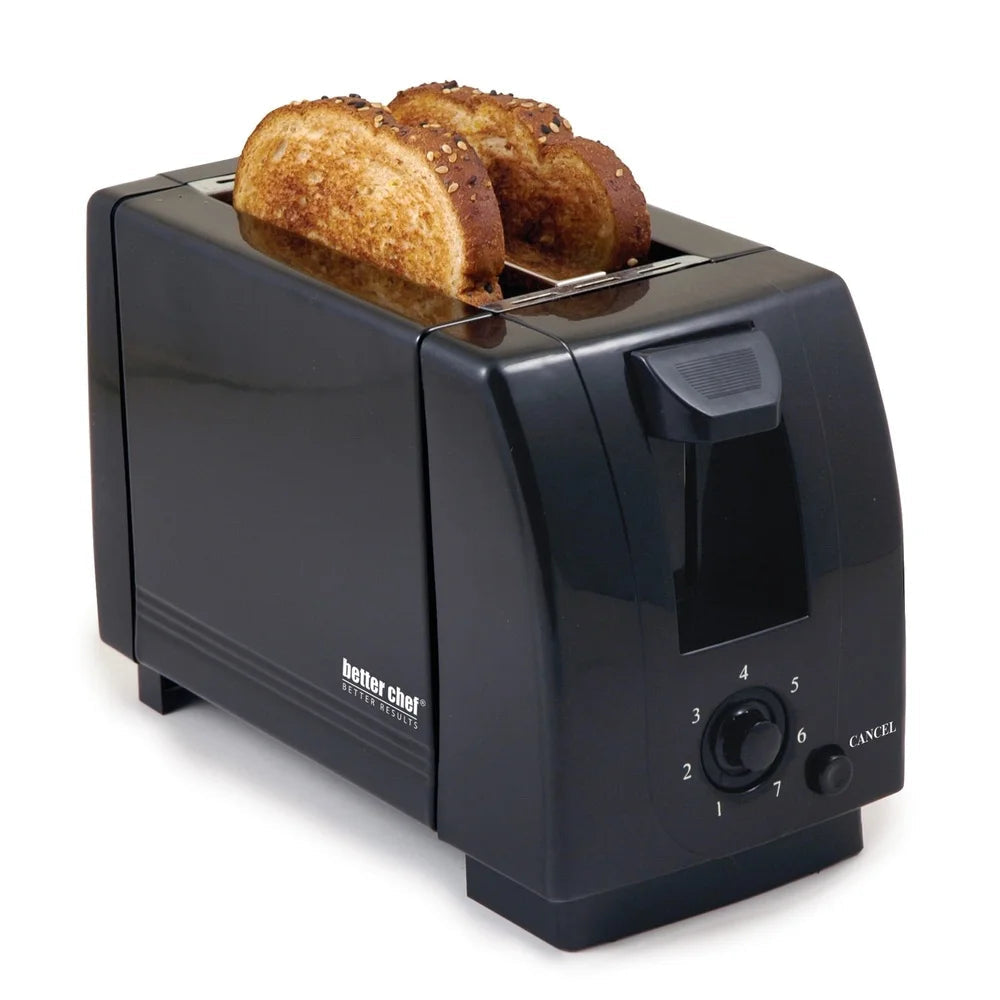 2 Slice Toaster Adjustable Control Built-in Cancel Button Easy Clean Crumb Tray Perfect Breakfast Kitchen Appliance Techelectronicx