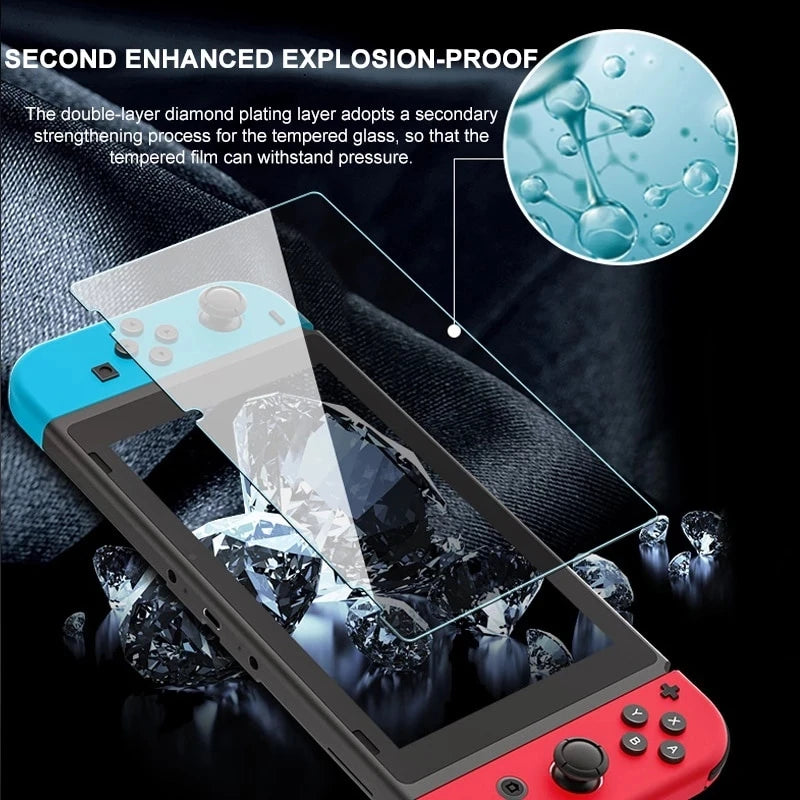 1/2/3PCS Tempered Glass for Nintendo Switch OLED 3 Pieces Screen Protector Film for Nintendo Switch Switch Lite Protective Glass Techelectronicx