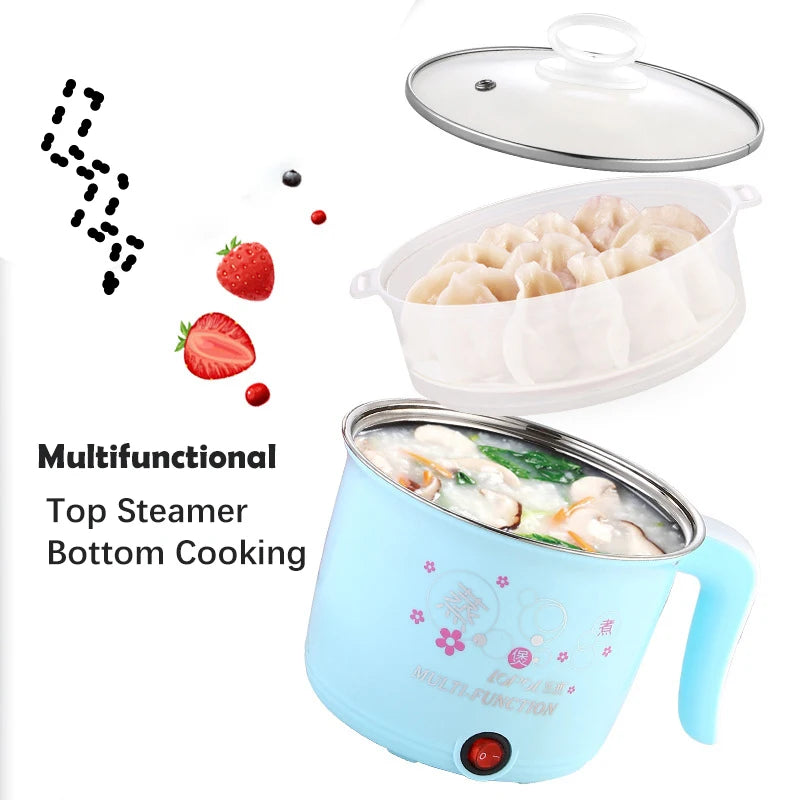 Multifunction Electric Cooker Hot Pot 1-2 People Heating Pan Multi Ramen Pot Machine Mini Rice Cook Kitchen Appliance Korea 220V TechElect