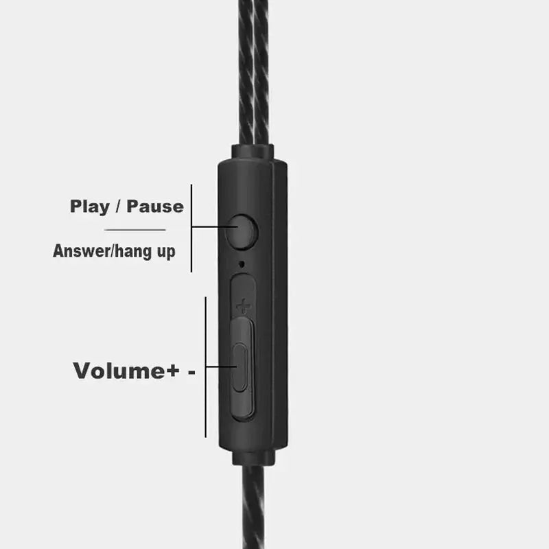 3.5mm Wired Earphone In-Ear Headset HIFI Heavy Bass Earbuds Monitor Sports Headset Stereo Music Gaming Headphone with Microphone - TechElect