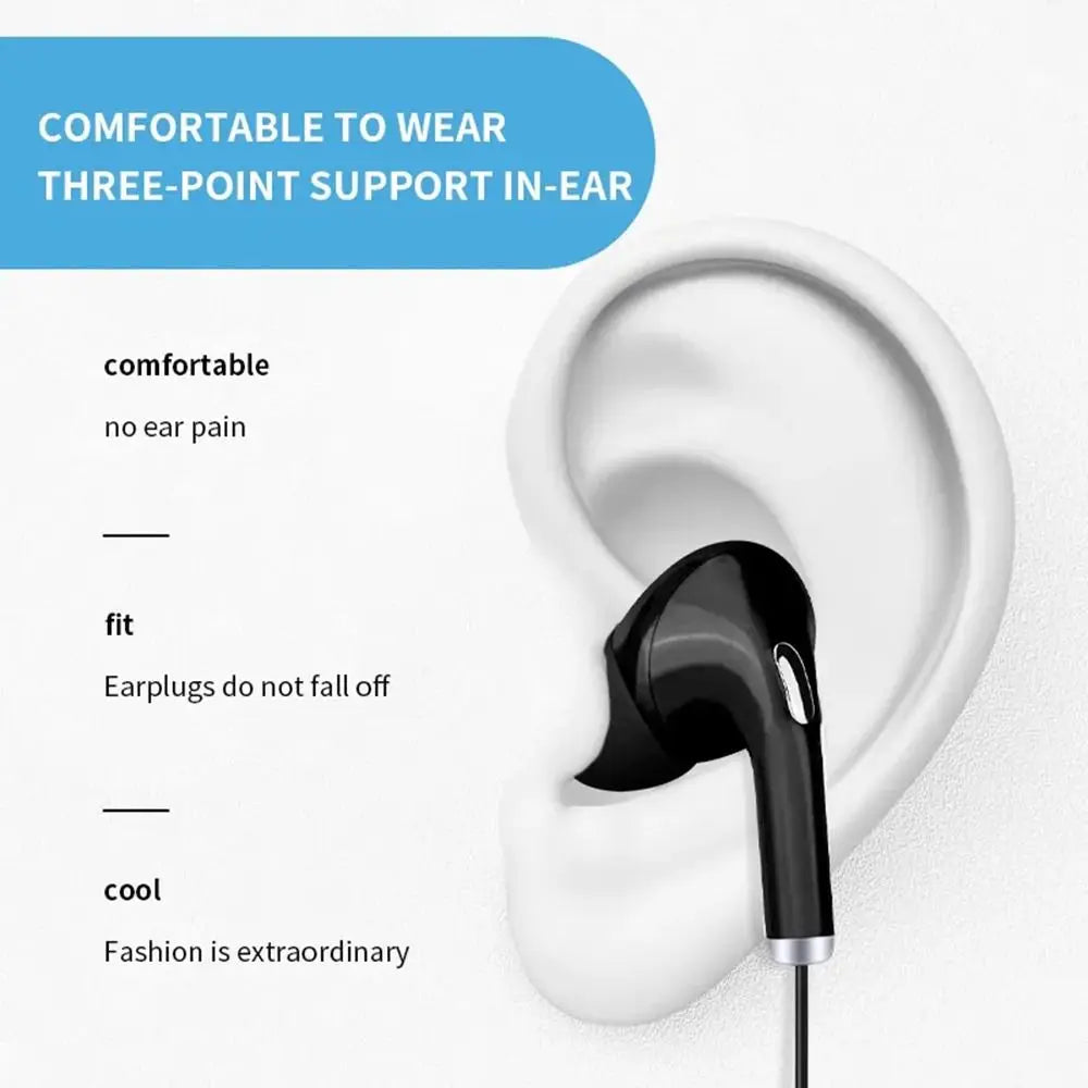High Definition Wired Earphone 3.5mm In-Ear Control Portable Sport Wired Headset With Mic Wired Headphones For Mobile Phones - TechElect