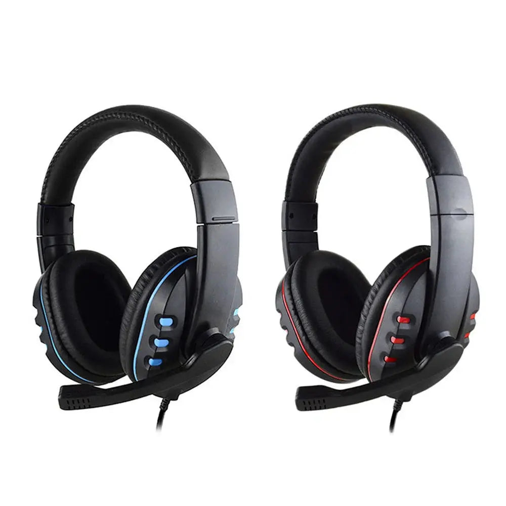 Headphones 3.5mm Wired Gaming Headset Earphones Music For PS4 Play Station 4 Game PC Chat computer With Microphone - TechElect