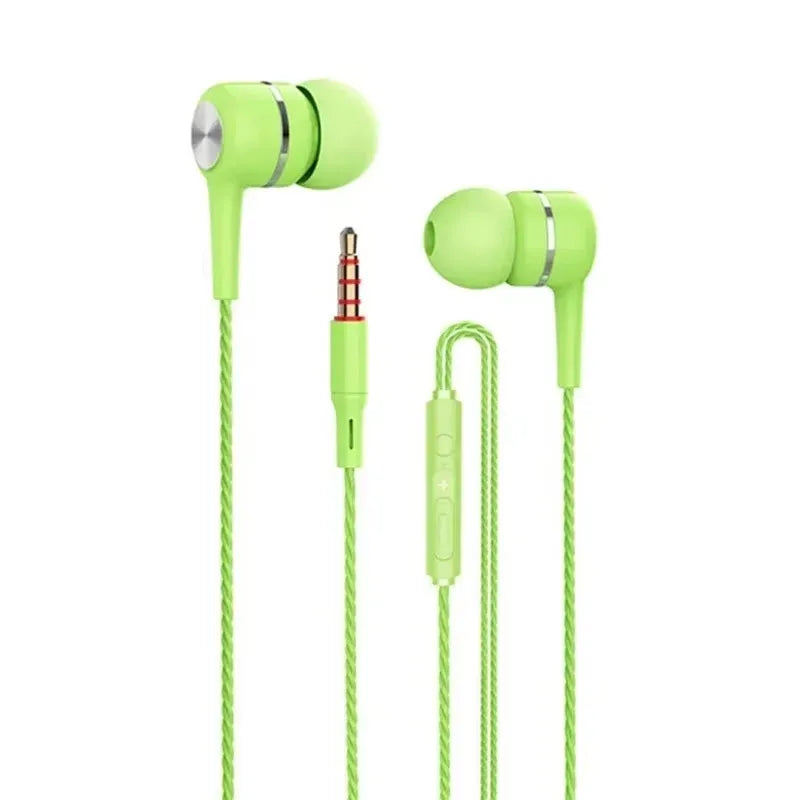 3.5mm Wired Earphone In Ear Headset HIFI Heavy Bass Earbuds Monitor Sports Headset Stereo Music Gaming Headphone with Microphone - TechElect