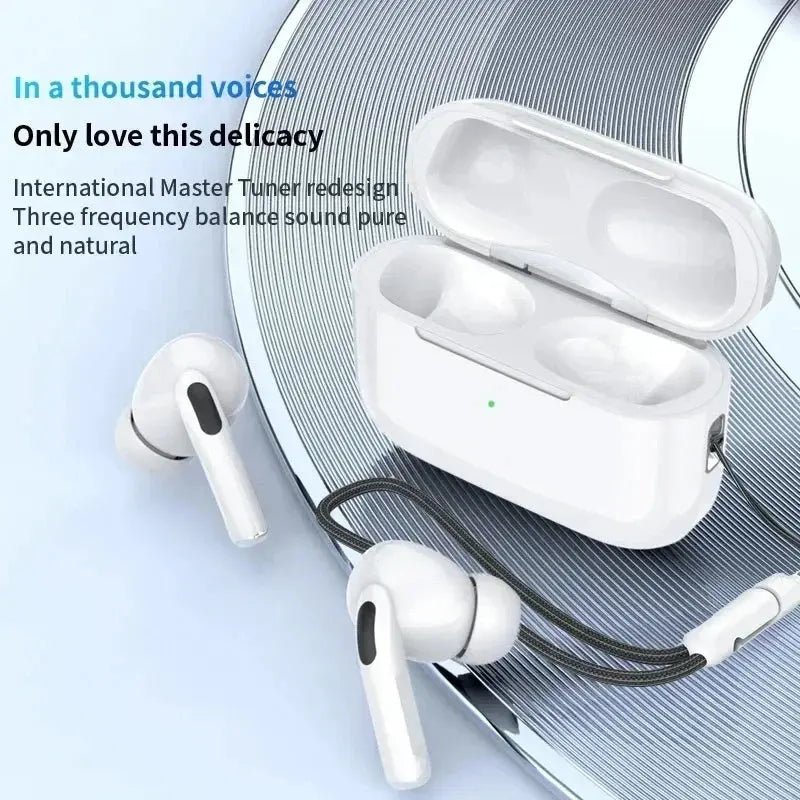 Air Pro True Wireless Bluetooth Earphones Headphones Bin Lanyard HiFi Sound Low Latency Noise Reduction Earbuds for IOS Android - TechElect