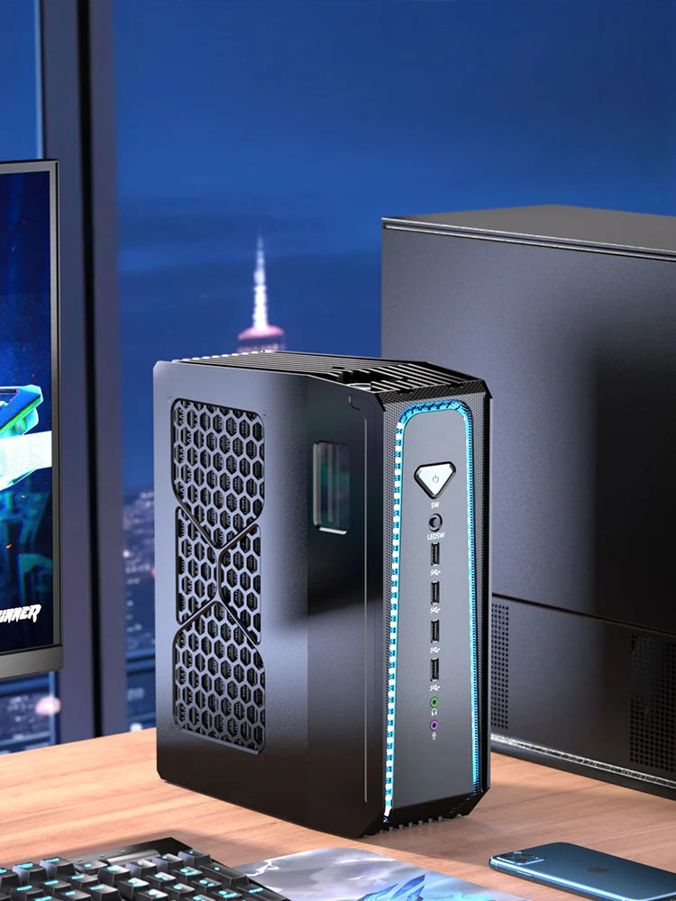 MSECORE SL800 Intel Core I5 I7 I9 RTX4070 12G Liquid Cooling Desktop Gaming Computer Windows 11 MINI PC DDR5 NVMe SSD 8K BT5.3 TechElect