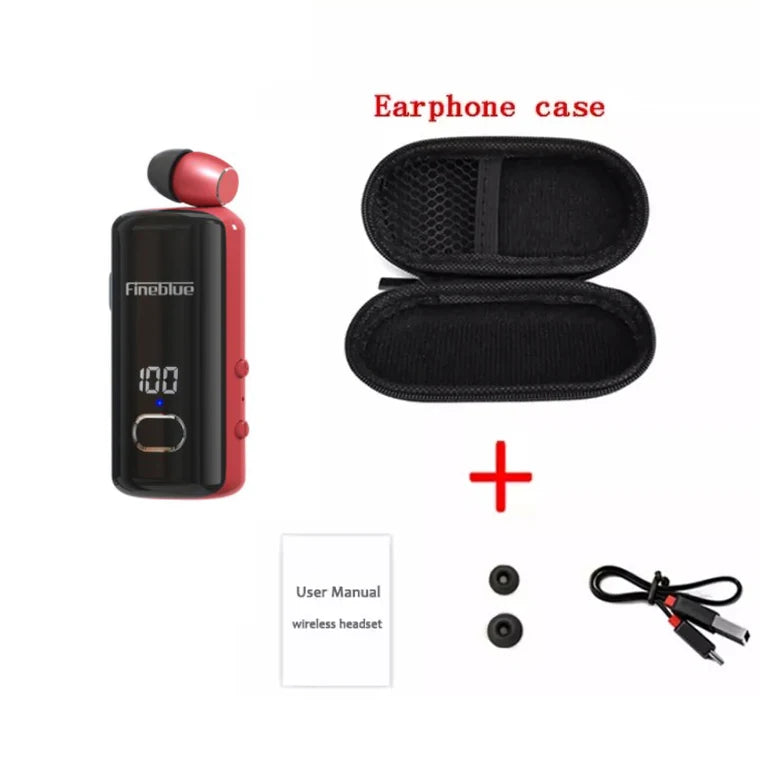 Fineblue-Auriculares Inalámbricos F580, Dispositivo De Audio Con Clip, Lotus, Bluetooth 5,3, Micrófono, Pantalla De Alimentaci TechElect