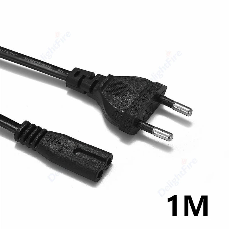 0.3-10m EU Extension Cord C7 Power Cable Figure 8 Euro Plug AC Cable For Samsung LG Sony TV Samsung Monitor Power Supply PS2 3 Techelectronicx