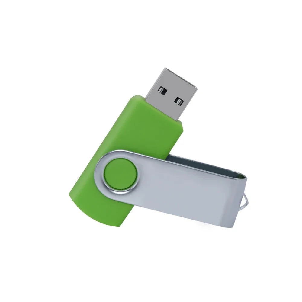 флешка usb 32GB Flash Drive 16 Giga Memory Stick Metal Jump Drive Swivel Pendrive Portable 64 128 GB cle usb 2.0 Pen Drives Techelectronicx