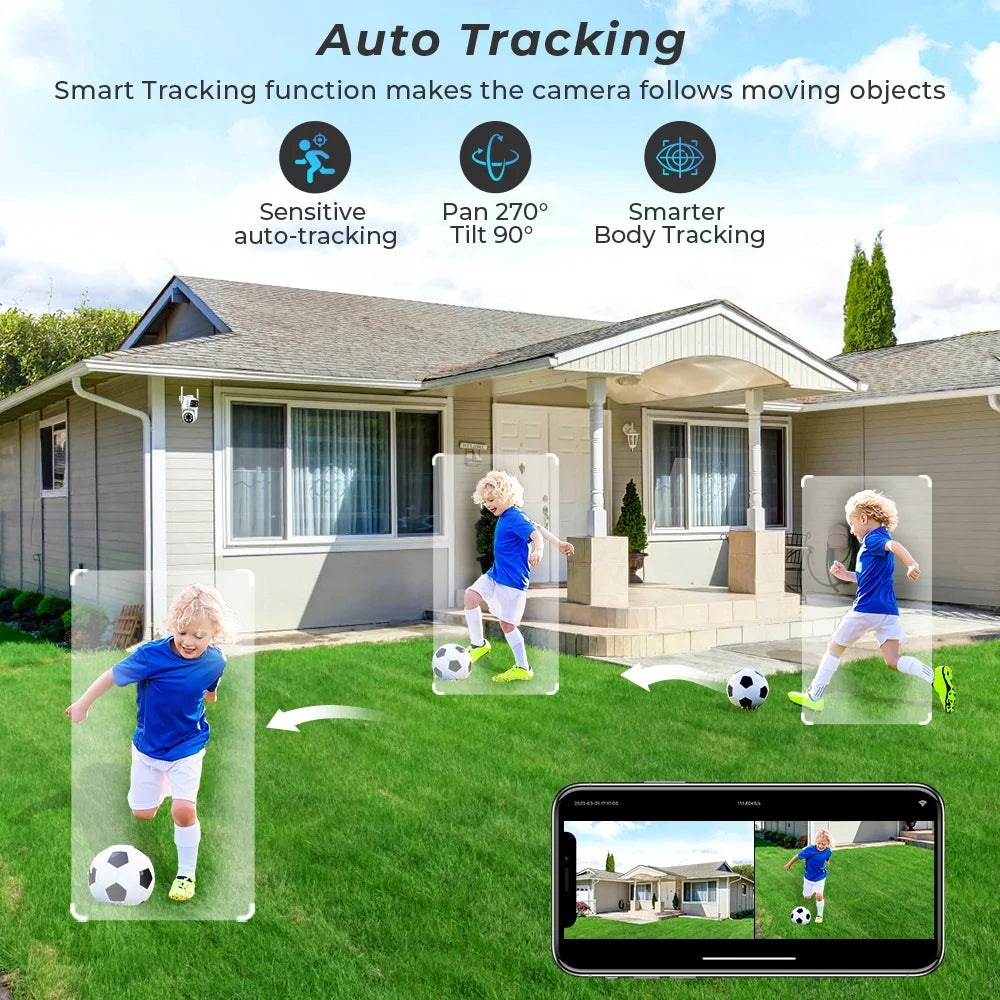 BESDER 4K 8MP Wifi Camera PTZ Outdoor Dual Screen Human Detection Dual Lenses 10MP Security Protection IP Camera Audio O-Kam Pro TechElect