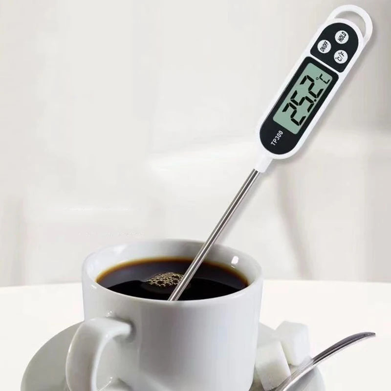Probe Type Food Thermometer Kitchen Digital Thermometer For Meat Milk Cooking Food BBQ TP300 Electronic Temperature Gauge Tool Techelectronicx