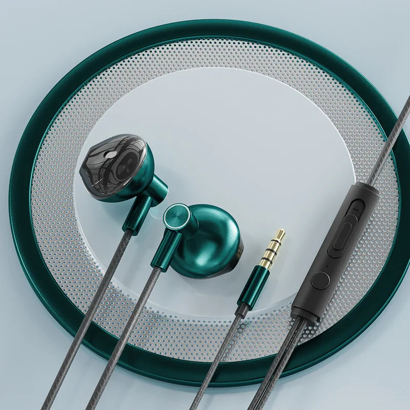 Type-C In-Ear Wired Karaoke Headphones 3.5mm Stereo Music Earbud Handfree Headset Earphones with Mic - TechElect