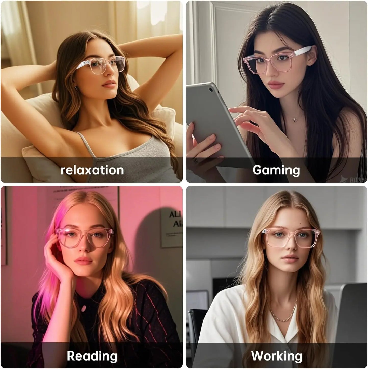 Smart Glasses for Men Women Color-changing Blue Light Lenses Bluetooth 5.3 Audio Intelligent Touch HD Calls HI-FI Sound Quality TechElect