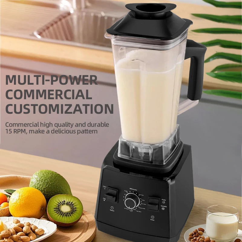 500W Heavy Duty Commercial Blender Stationary Mixer Ice Smoothies Appliances for Kitchen Professional High Power Food Processor TechElect