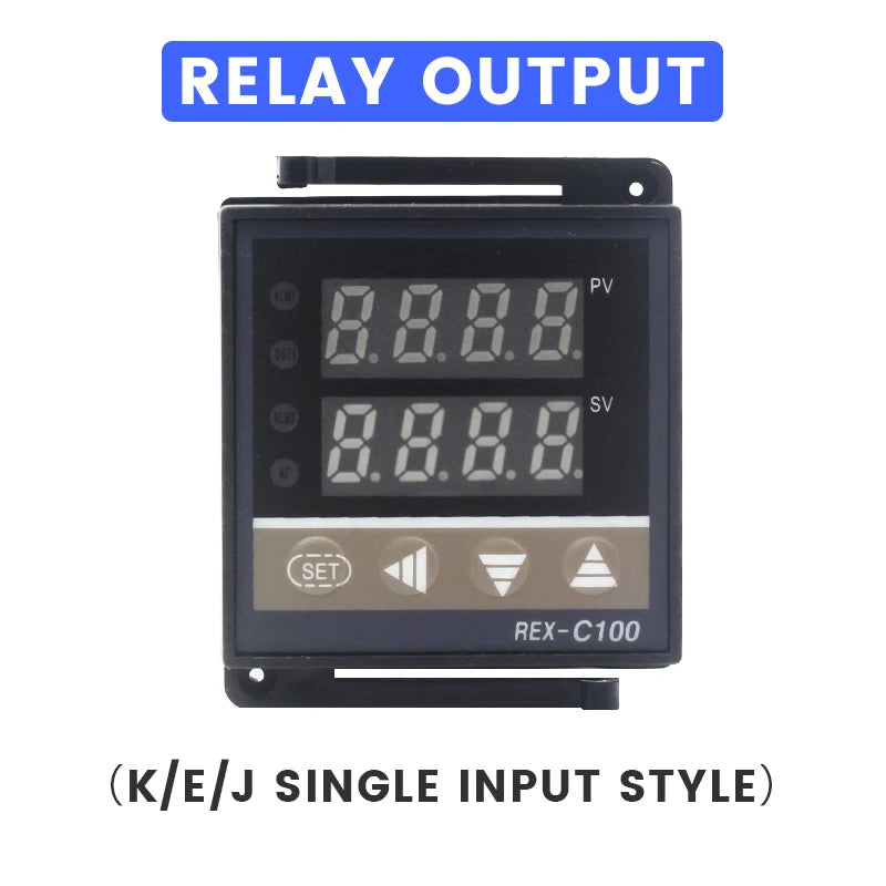 REX C100 Digital PID Temperature Controller REX-C100 thermostat 0-400℃ K Type Input 40DA SSR Relay 0-40A Heatsink VaneAims Techelectronicx