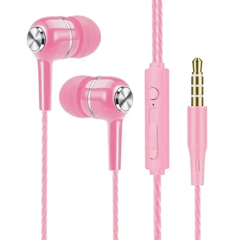 3.5mm Wired Earphone In-Ear Headset HIFI Heavy Bass Earbuds Monitor Sports Headset Stereo Music Gaming Headphone with Microphone - TechElect