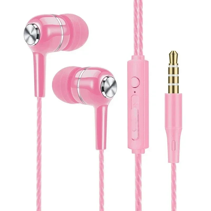 3.5mm Wired Earphone In-Ear Headset HIFI Heavy Bass Earbuds Monitor Sports Headset Stereo Music Gaming Headphone with Microphone - TechElect