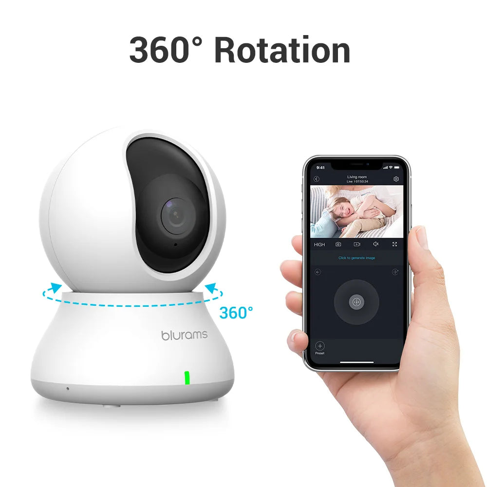 Blurams Baby Monitor Camera 2K HD Home Security Camera with Motion Detection and Two-Way Audio, Easy Setup, Clear Day & Night TechElect