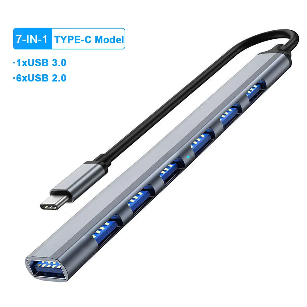 5Ports USB C Docking Station Type C to HDMI 4K/RJ45 100M Splitter USB 3.0 5Gbps High Speed USB C HUB Adapter For Laptop Macbook Techelectronicx