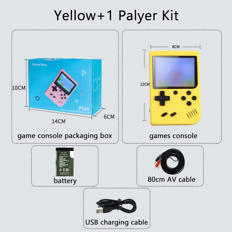 Retro Portable Mini Handheld Video Game Console 8 Bit 3.0 Inch Color LCD Kids Color Game Player Built in 500 Games Techelectronicx