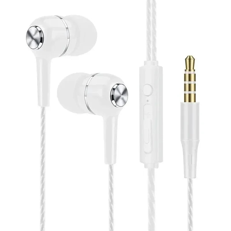 3.5mm Wired Earphone In Ear Headset HIFI Heavy Bass Earbuds Monitor Sports Headset Stereo Music Gaming Headphone with Microphone - TechElect