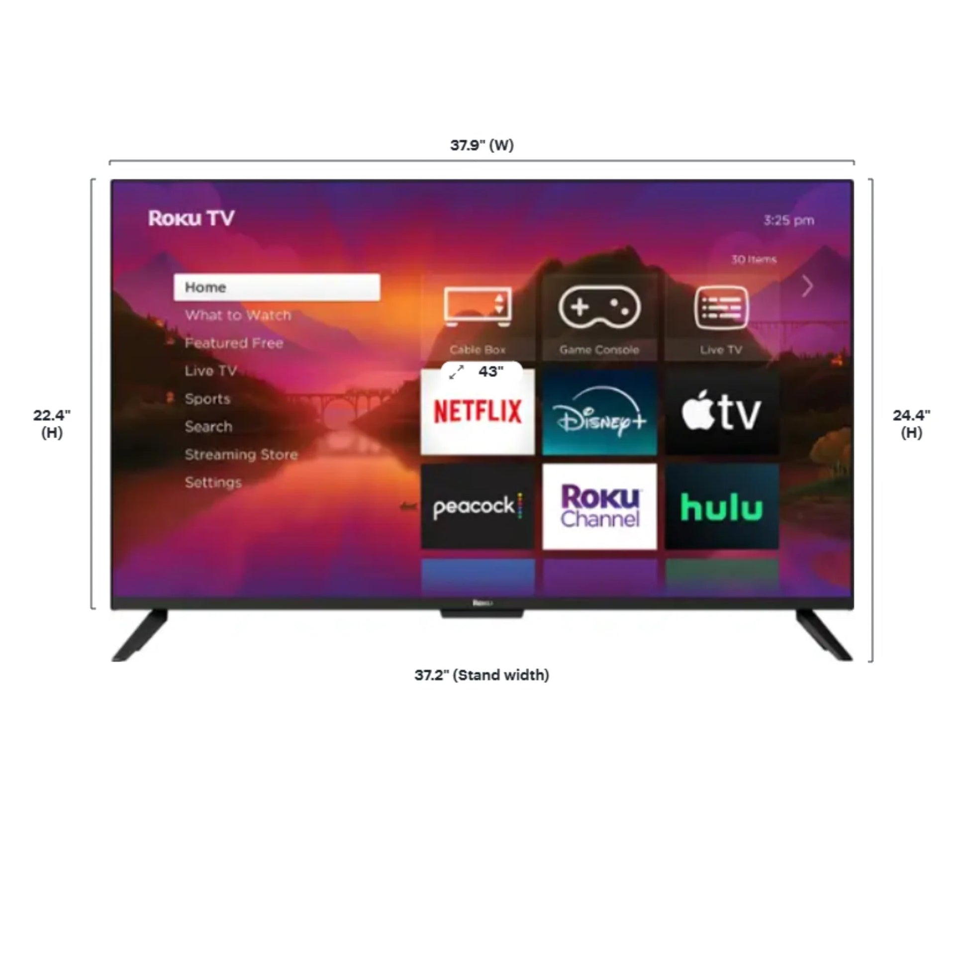 Hisense 43" Class 4K Ultra HD (2160P) HDR Roku Smart LED TV (43R6E4)Refurbished. TechElect