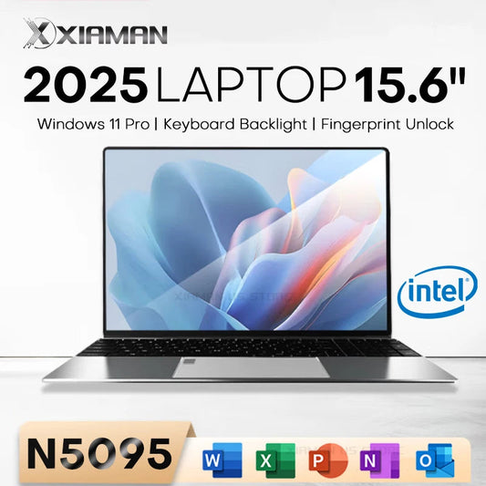 15.6 inch Laptop Computer Intel Celeron N5095 Notebook PC Gamer 16GB DDR4 1TB SSD Office Study PC Windows 11 Pro 1080P Laptops Techelectronicx