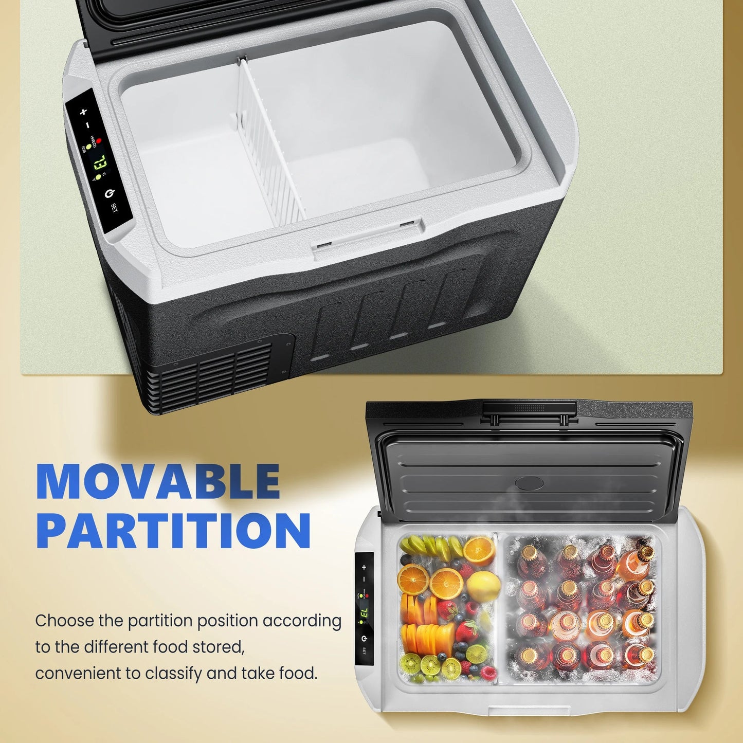 12 Volt Refrigerator, 31QT(29L) 12V Cooler, Compressor Electric Cooler -4℉~68℉,12/24V DC 110~240 Volt AC for RV/Camping Techelectronicx