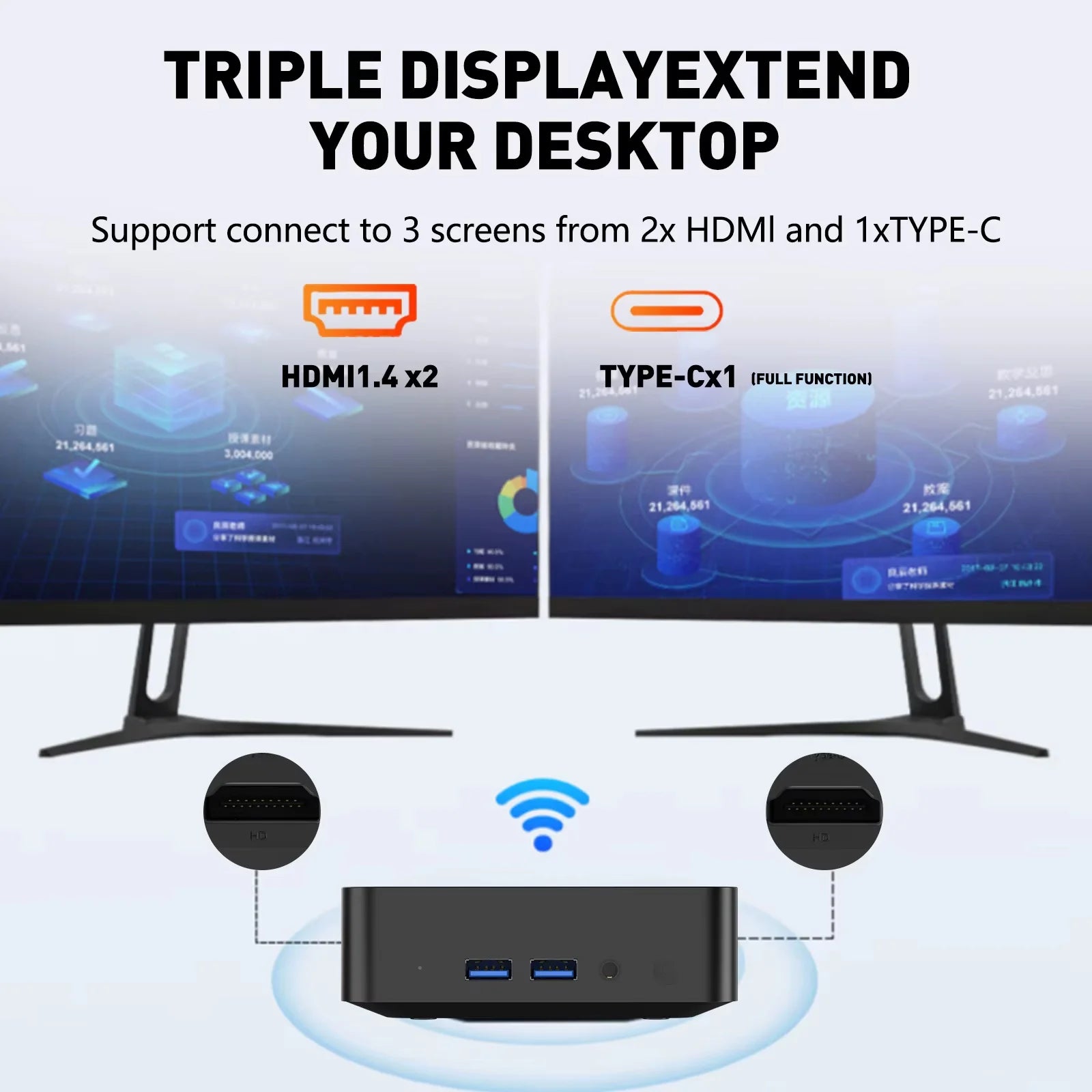 2025 Portable i9 Mini PC Computer Windows 11 Intel Core i9 8950HK 16GB 1TB Gaming Computer Dual-Band WiFi 6-Core Mini Desktop PC TechElect