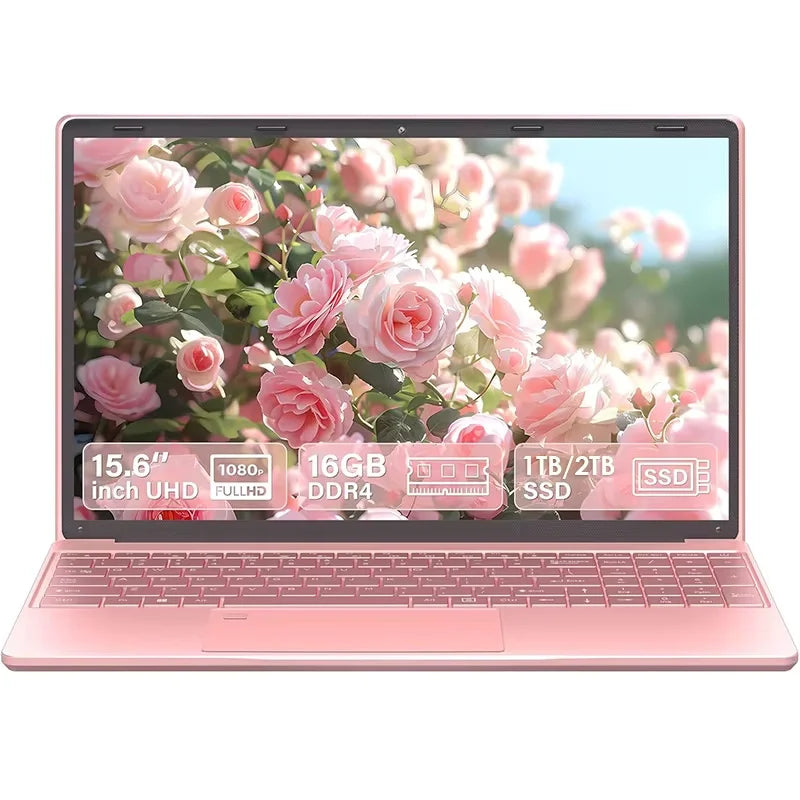 15.6 inch Laptop Computer Intel Celeron N5095 Notebook PC Gamer 16GB DDR4 1TB SSD Office Study PC Windows 11 Pro 1080P Laptops Techelectronicx