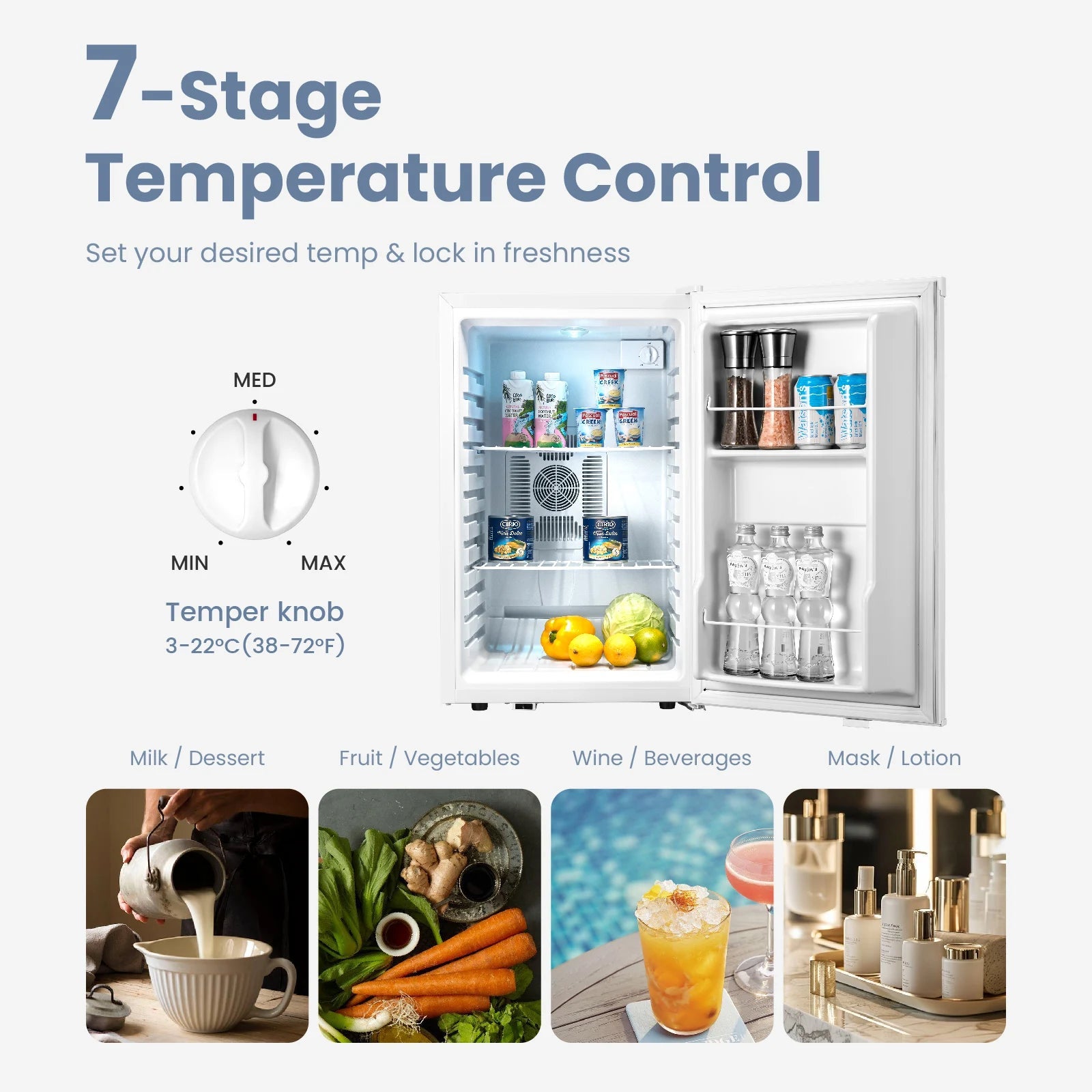 Yeego 70L Beverage Refrigerator - Stylish Mini Fridge with Glass Door, Ideal for Wine Storage, Perfect Under Counter Solution Techelectronicx