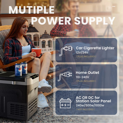 12 Volt Refrigerator, 31QT(29L) 12V Cooler, Compressor Electric Cooler -4℉~68℉,12/24V DC 110~240 Volt AC for RV/Camping Techelectronicx