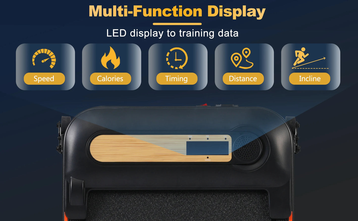 Wood Grain Design 2.5HP Treadmill - Walking Pad, 300LBS Capacity, Remote Control, Incline, For Home & Office Use TechElect