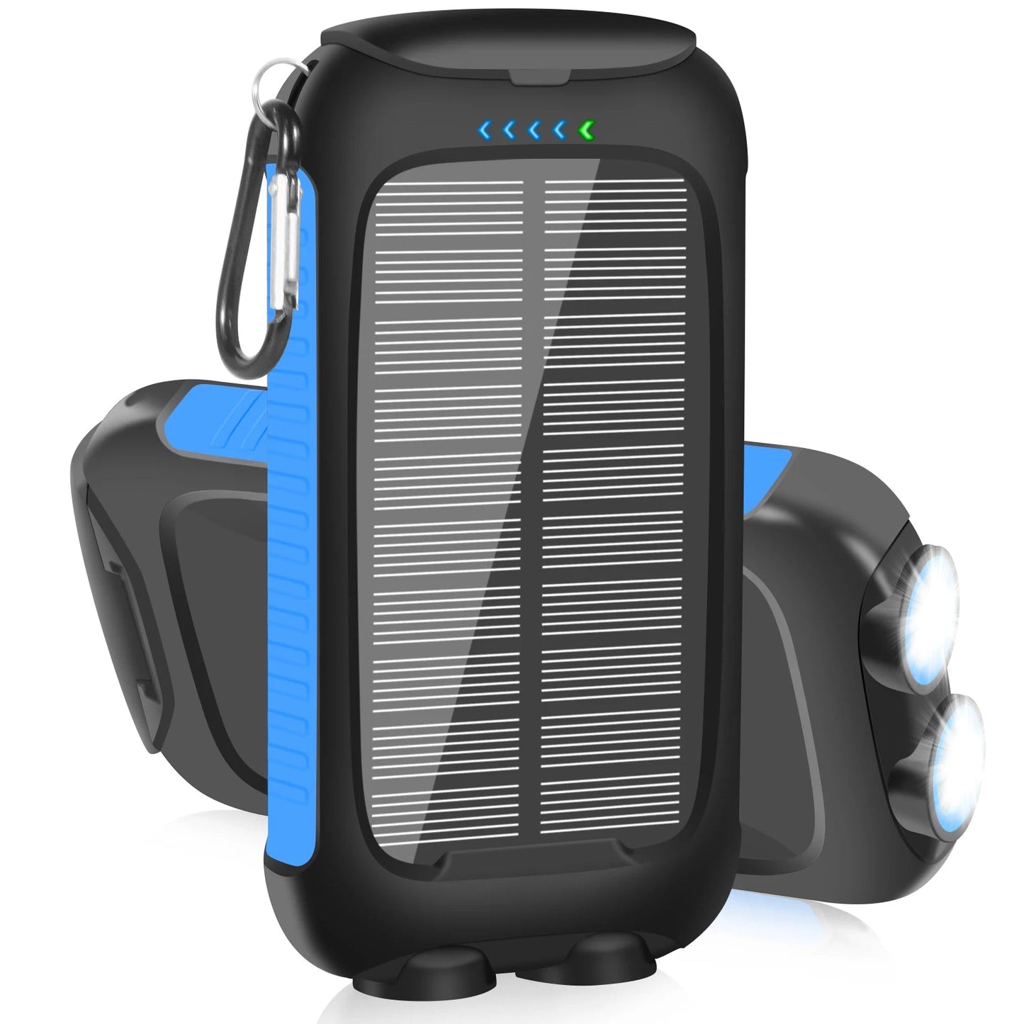 10000mAh Solar Power Bank Portable Waterproof Fast Charge Dual USB Outdoor Charger LED Light for Camping Hiking Travel Techelectronicx